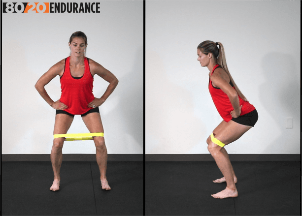 band mini squat