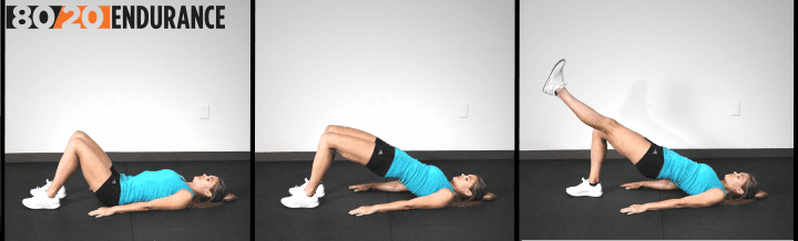 glute bridge iso holds at top