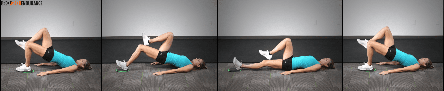 hamstring slider single leg curls