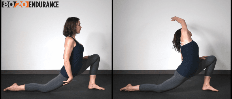 hip flexor stretch ground side