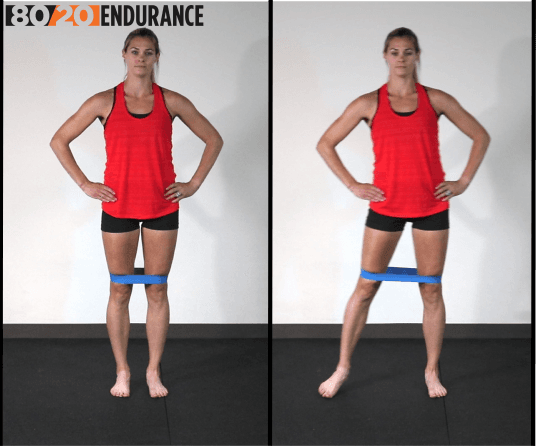 monster walk knees - side to side