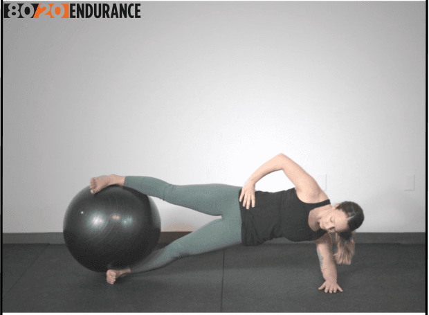 side plank ball btw legs