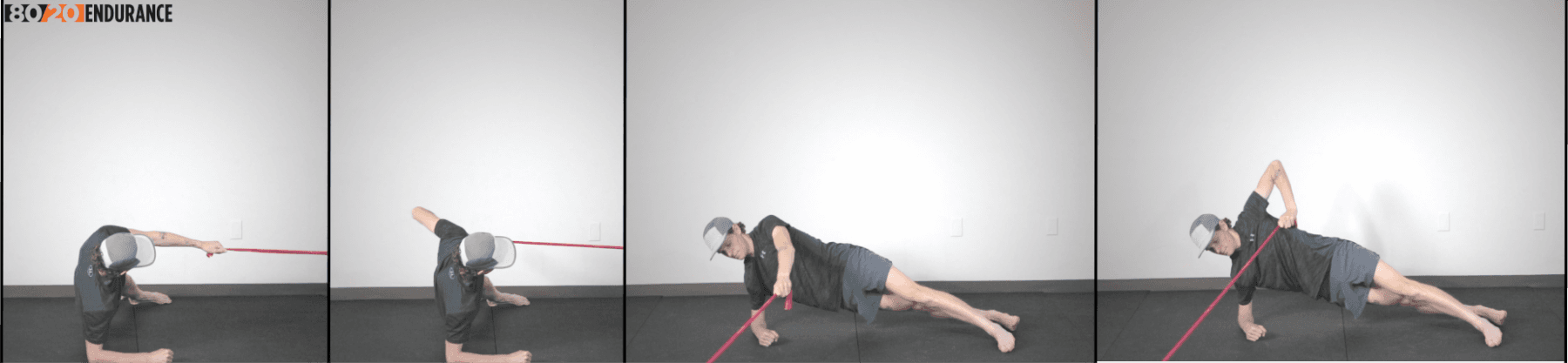 side plank row