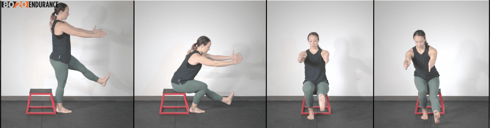 single leg box squat 2