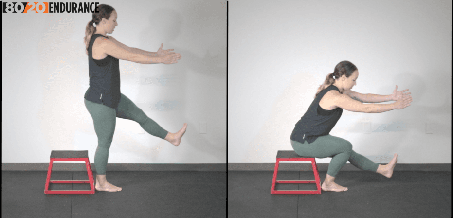 single leg box squat eccentric
