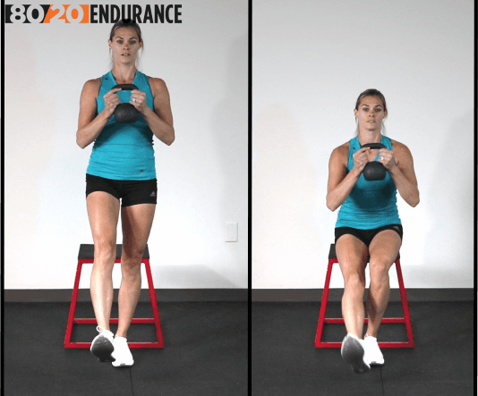 single leg box squat weight