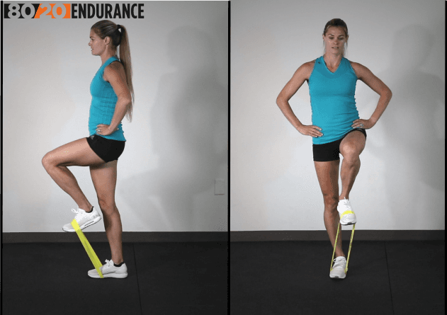 standing hip flexion band