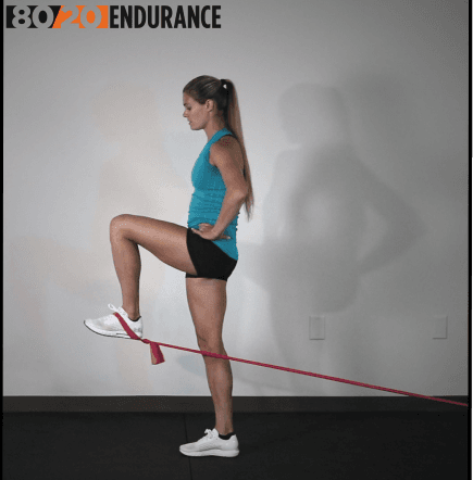 standing hip flexion bent knee