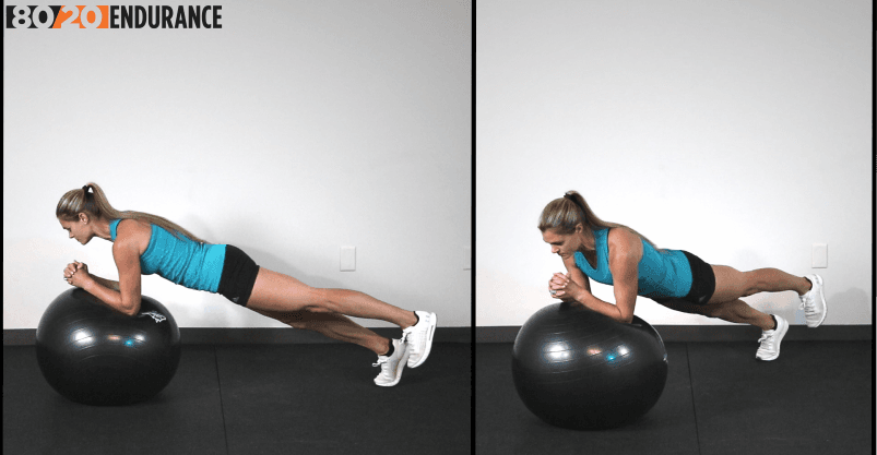 swiss ball leg lift