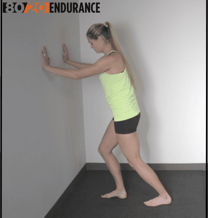 wall calf stretch