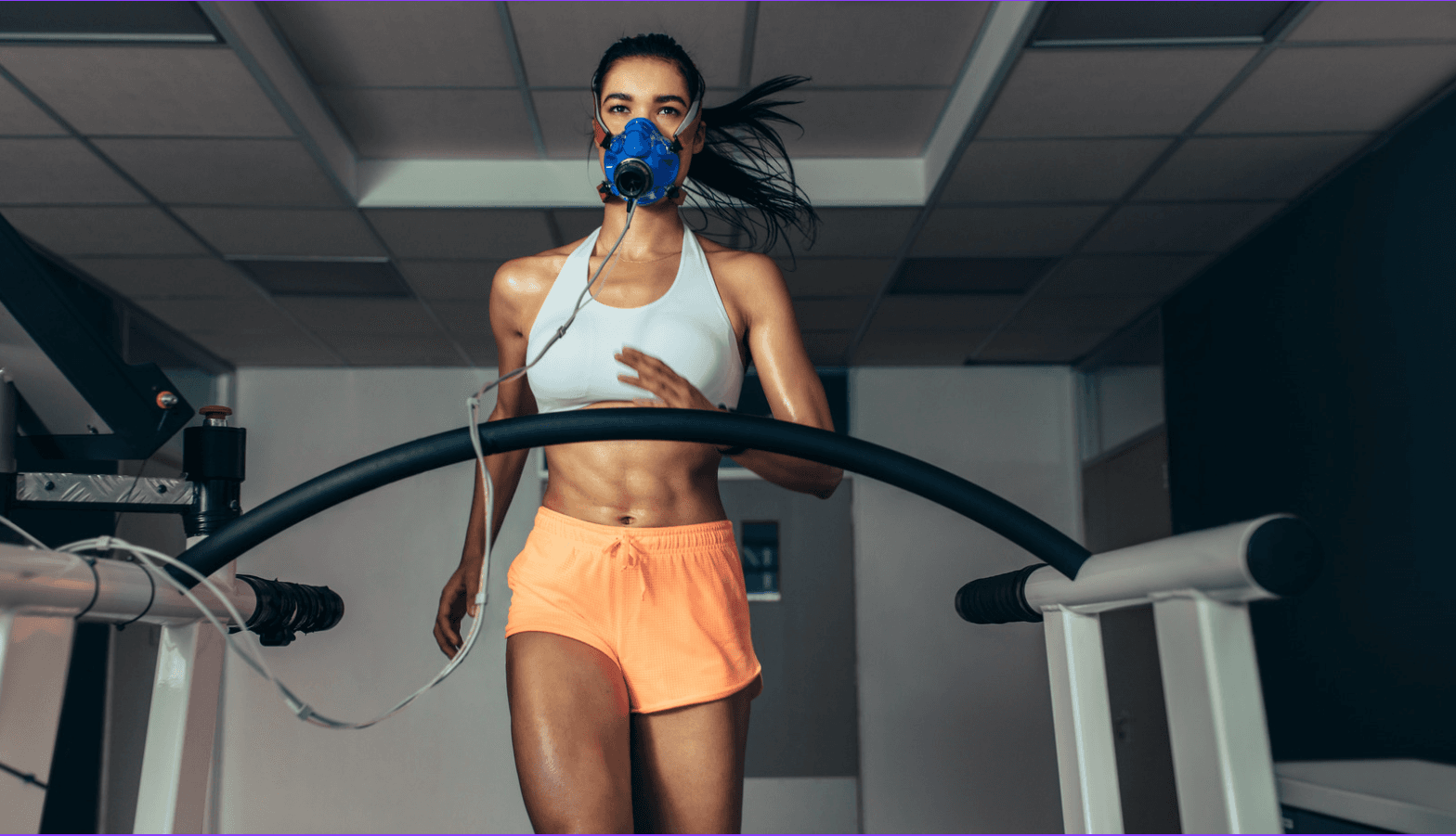 Woman performing lactate threshold test