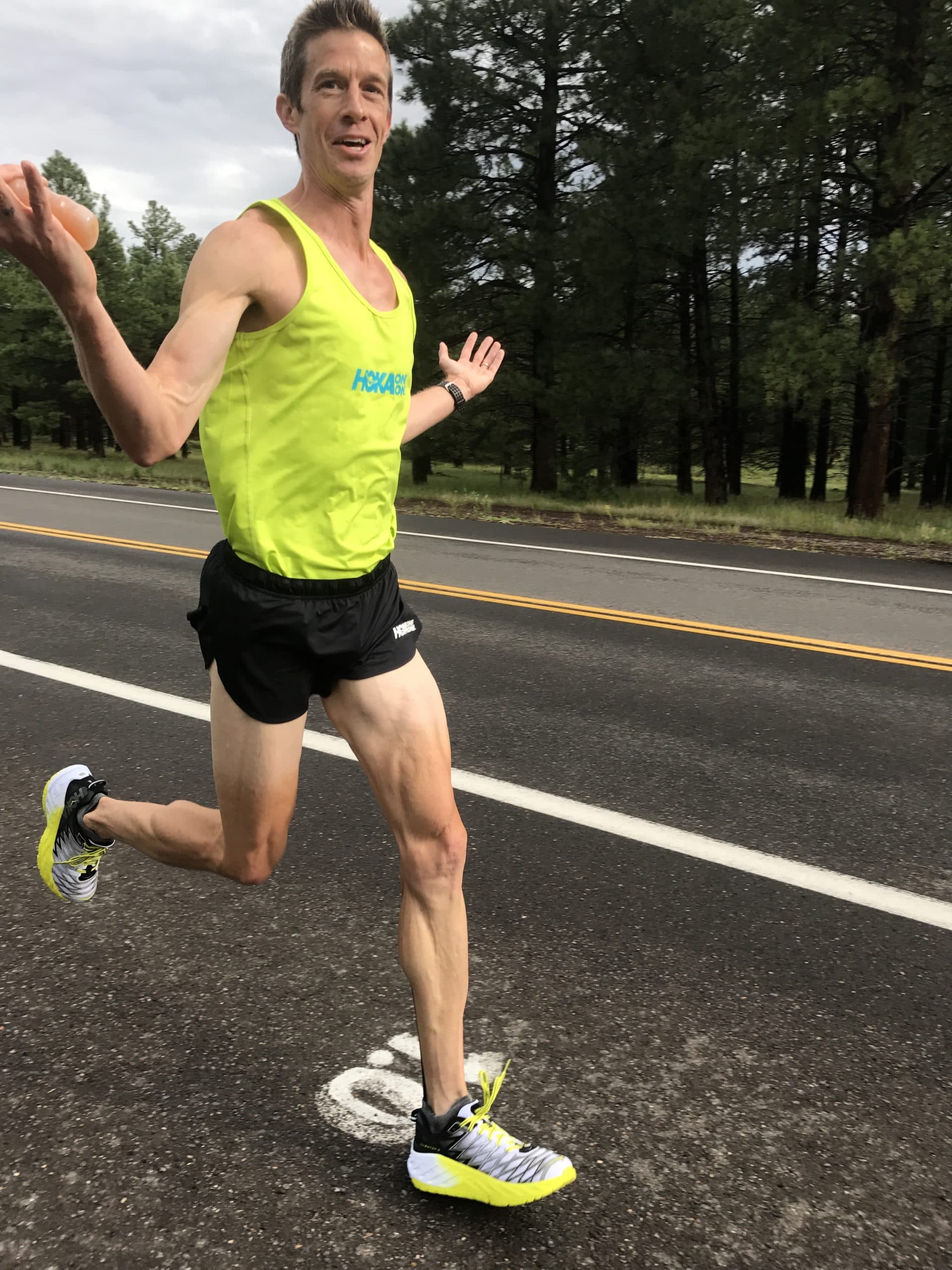 Matt Laughing all the way to finish line