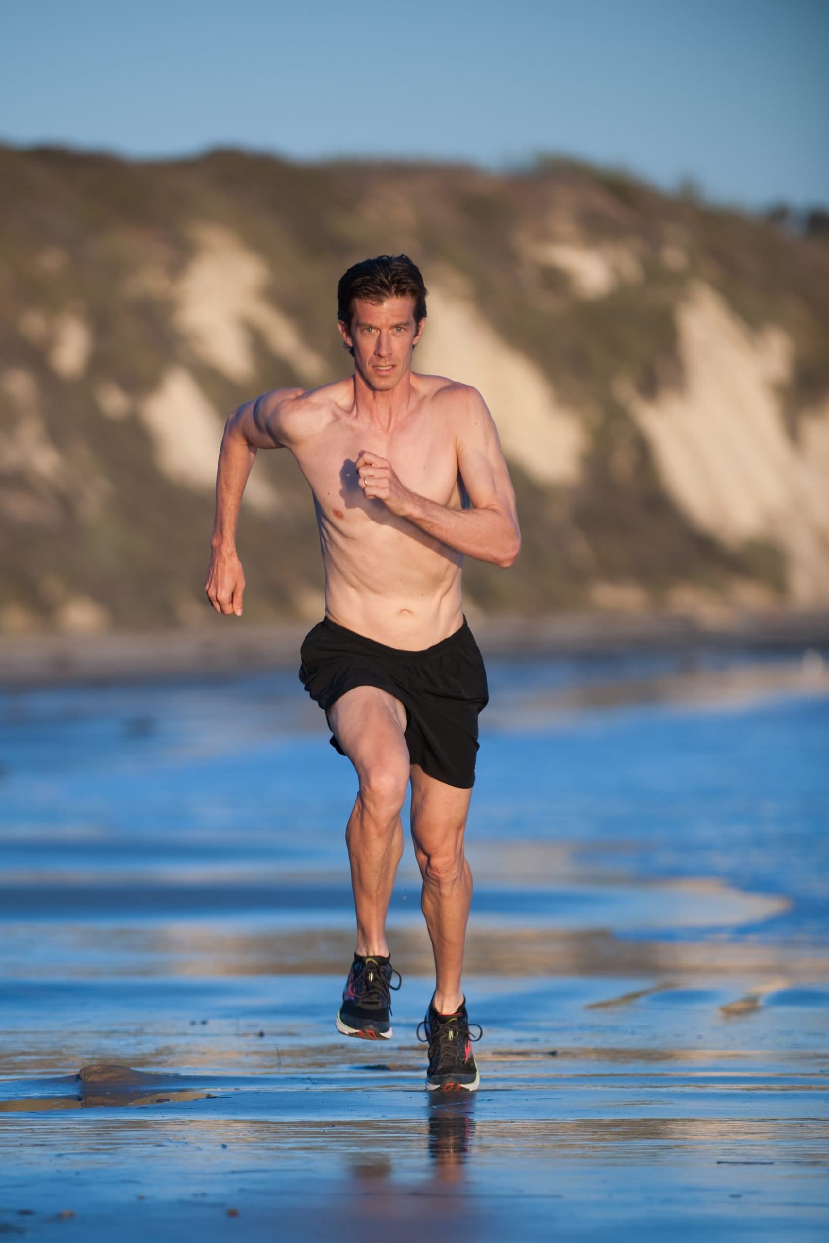 Matt on Beach doing HIIT