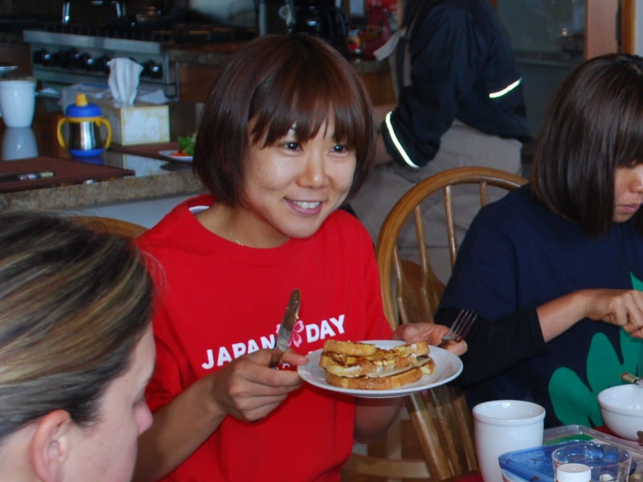 Yoko Shibui having her diet meal for running