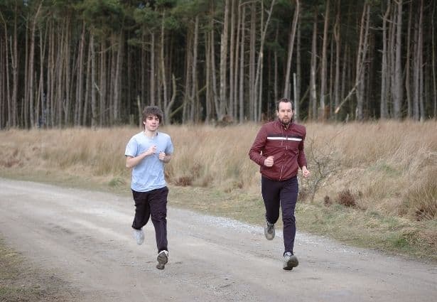 marathoners training