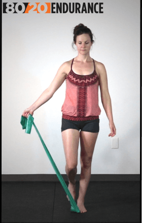 band big toe single standing