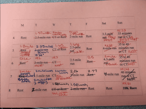 Sabrina's 10K Training Plan